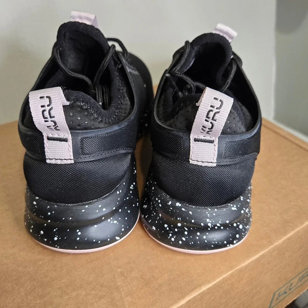 Kuru NEW Atom Women's Wide Lace Up Sneakers Jet Black Misty Lilac Size 6